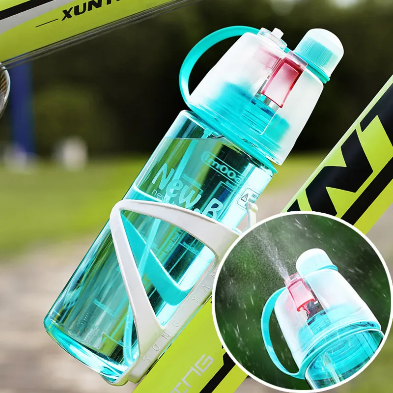 400ml/600ml Spray Water Bottle Outdoor Sport Cycling Bicycle Bottles Portable Fitness Kettle Climbing Drink Water Bottle