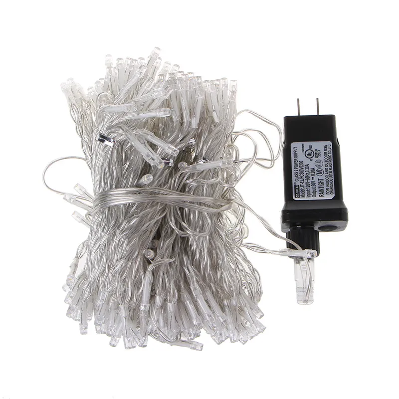 HNGCHOIGE US Plug 3x3 м 300LED светильник для занавесок, гирлянда, украшение для свадебной вечеринки - Испускаемый цвет: Белый