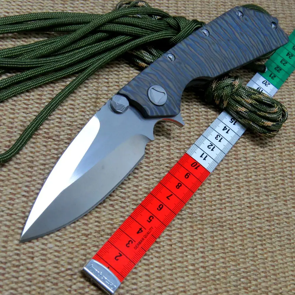 EFE D2 steel blade Bearing folding knife TC4 titanium alloy handle