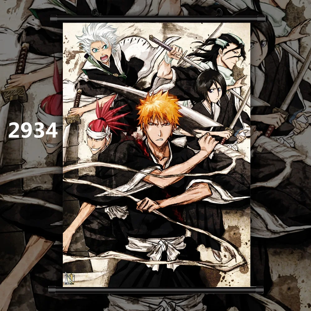 Bleach коллекции Rukia Aizen Ichigo Renji Аниме Манга настенный плакат свиток F - Цвет: 2934