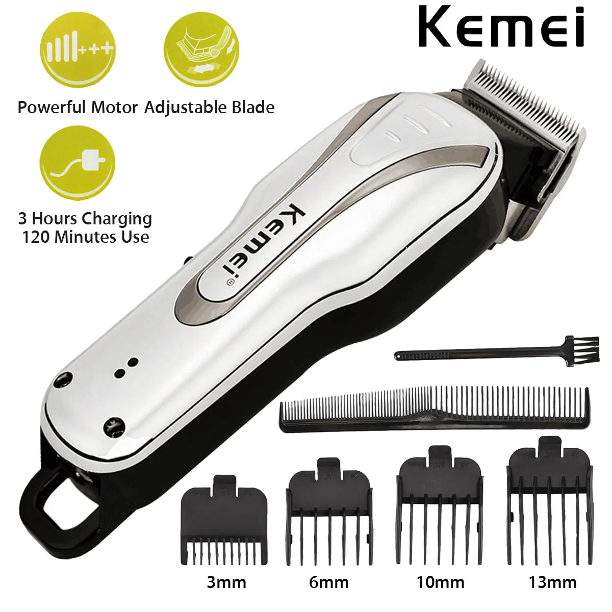110V-240V Rechargeable Hair Clipper Professional Hair Trimmer Cordless Men Grooming Electric Shaver Machine Hair Cutting Beard