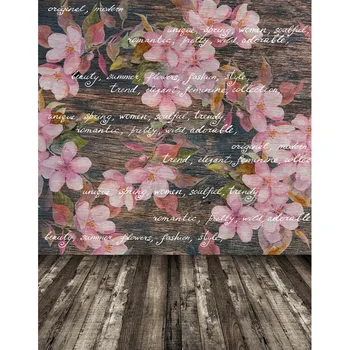

Vinyl Photography Backdrops Flower wall wooden floor background 5x7ft backdrops for Photo Studio fotografia Computer printing