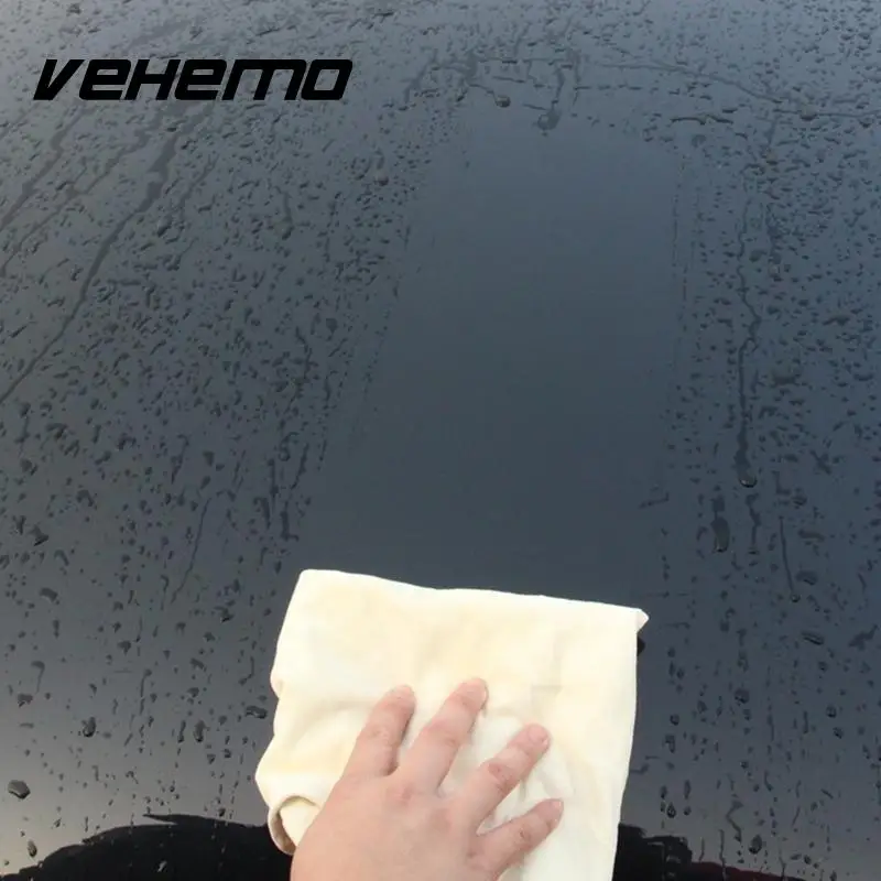 Vehemo натуральная замша кожа автомобиля чистящее полотенце стеклоочиститель Сухая ткань