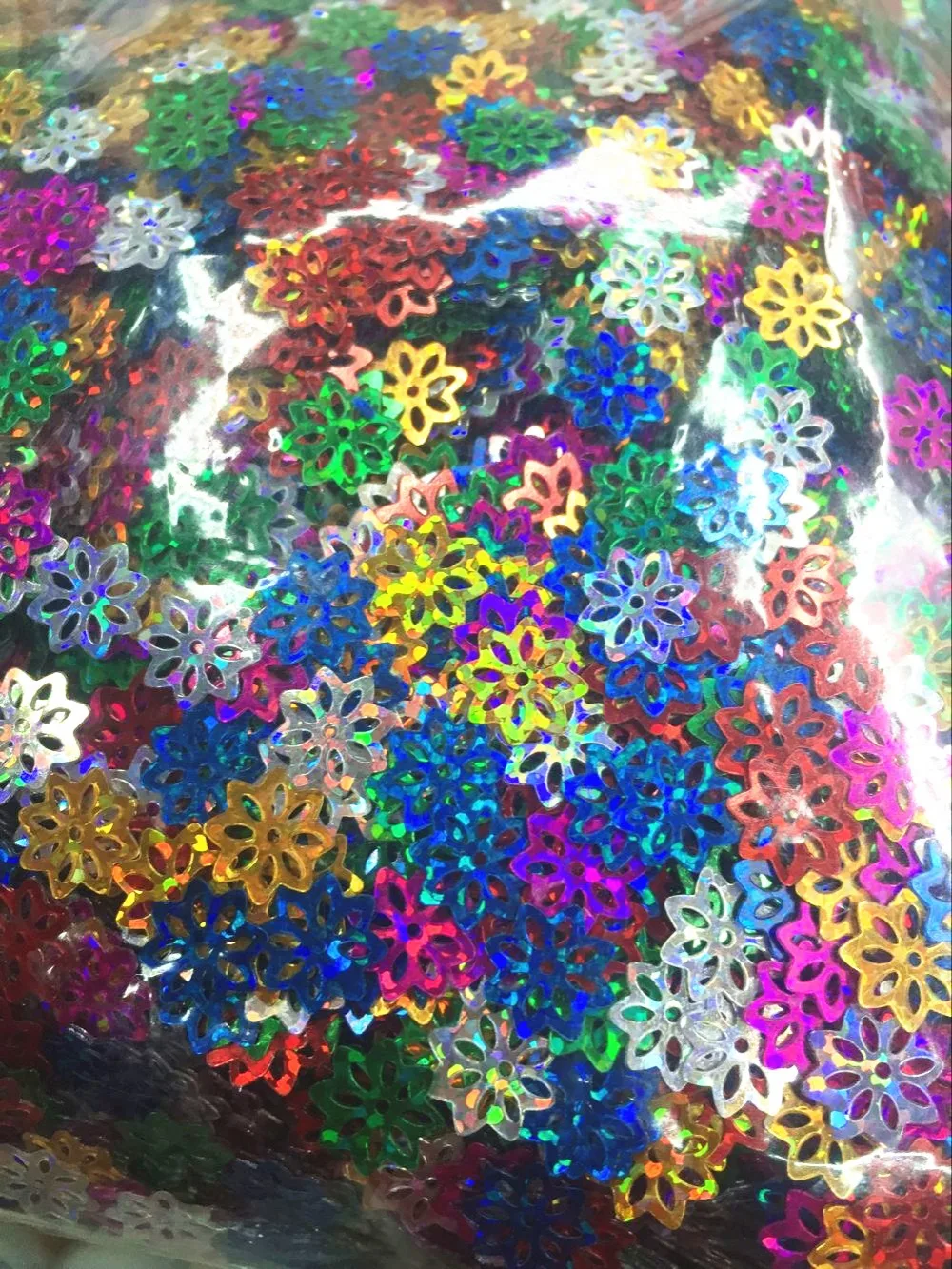 30g/lot Flower Sequins 9mm PVC Sequin Decoration Sewing DIY Mix Colors