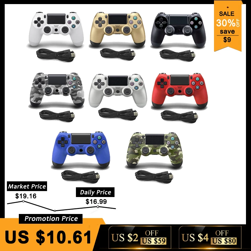 

For PS4 USB Wired Controller Gamepad For PS3 PC Win7/8/10 For Playstation 4 Joystick For Dualshock 4 Gamepad