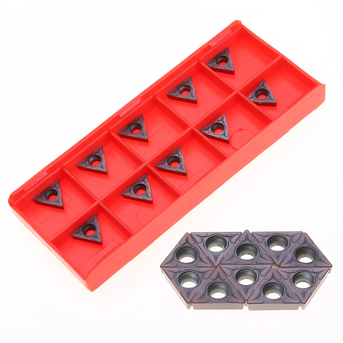 10pcs Durable Carbide Inserts TCMT110204/TCMT 731 Blades Processing Cutter for Lathe CNC Turning Boring Tool 10mm*10mm*2mm