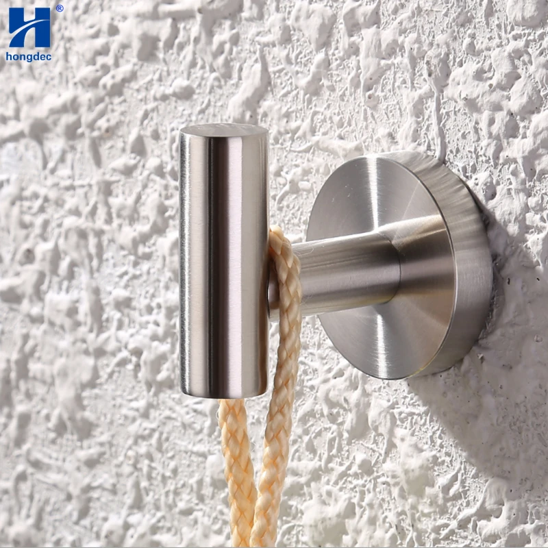 

Hongdec 304 Stainless Steel Coat Hook Single Towel Robe Clothes Hook for Bath Kitchen