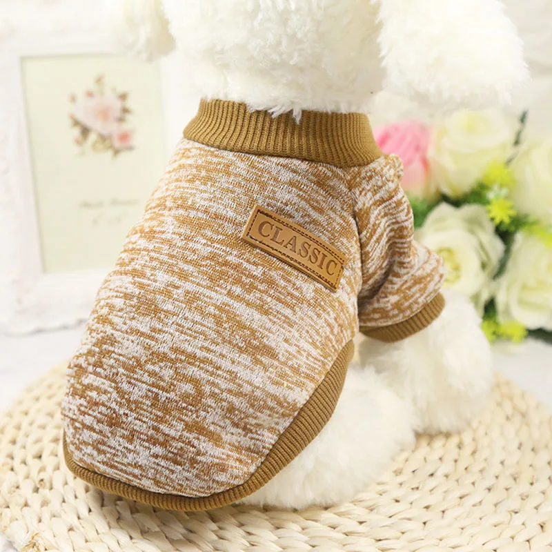 Cute Dog Puppy Clothes Outfit Pet Cat Jacket Coat Winter Warm Soft Sweater For Small Dogs Store