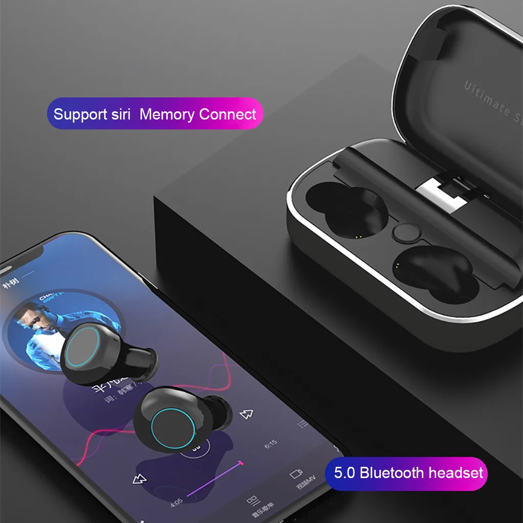 Binmer S8 TWS Bluetooth гарнитура 5,0 бинауральные мини беспроводные наушники водонепроницаемые с зарядным устройством для IOS и Android