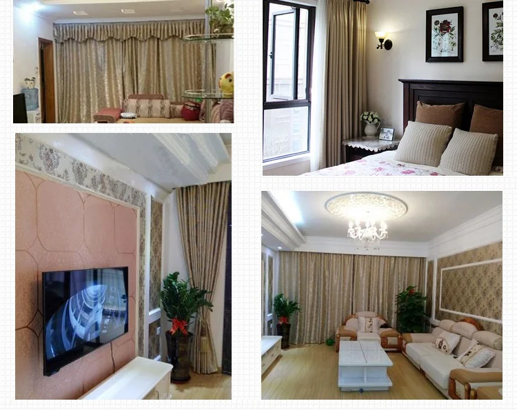 Европейские двойные жаккардовые занавески для гостиной, плотные занавески, рельефный узор, тюлевые занавески для спальни на окно