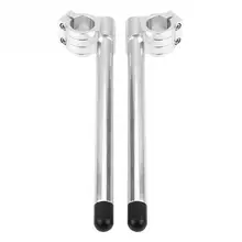 Универсальный Руль с ЧПУ вилка зажим Ons Clipon заготовка отдельная Ручка Бар гонщик мотоцикл алюминиевый сплав серебро 33 мм