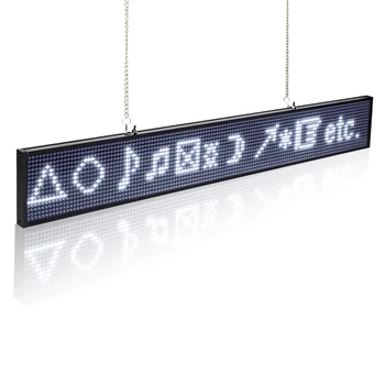 

P5mm 16X96 Pixels SMD LED Programmable Scrolling Message Sign Board, PC software change messages (White)
