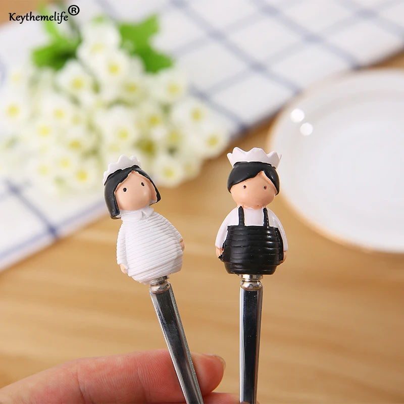 

Resin Prince Couple Spoon Ice Cream Tea Coffee Teaspoons Soup Ladle Tea Drink Wedding Gifts Tableware Set