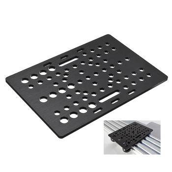 

1Pcs Black Aluminum V-Slot Gantry Plate 20-80mm for CNC Router Machine 2080 V-Slot Linear Rail Aluminum Profiles Extrusion