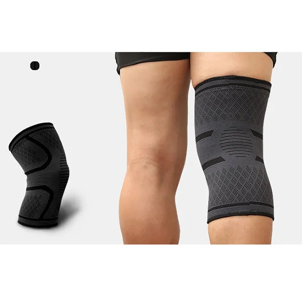 1PCS Fitness Running Cycling Knee Support Braces Elastic Nylon Sport Compression Knee Pad Sleeve for Basketball Volleyball - Цвет: Black