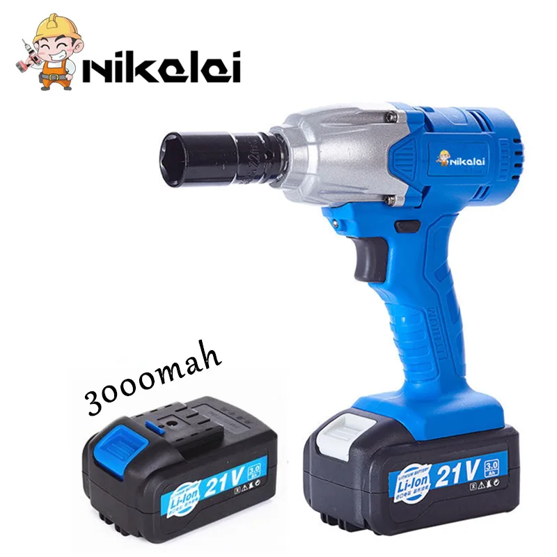 

21v 3000mah Electric wrench with extra lithium Battery Impact Socket wrench Auto repair drill Woodworking installation tools
