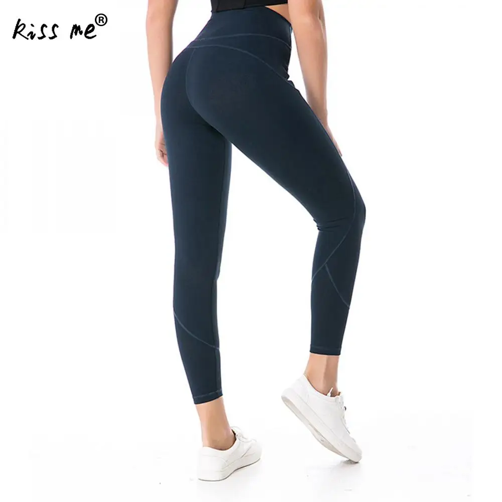 Высокая Талия Для Женщин Йога брюки однотонные спортивные брюки для девочек узкие Стиль энергии бесшовные штаны для йоги колготки