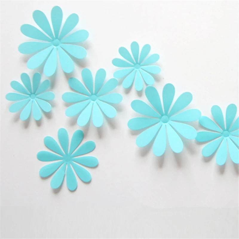 YINGKAI 12pcs/pack PVC 3d Decorative Flowers Decal Removable Wall Art Sticker for Home Decor and Wedding Party Decoration | Дом и сад