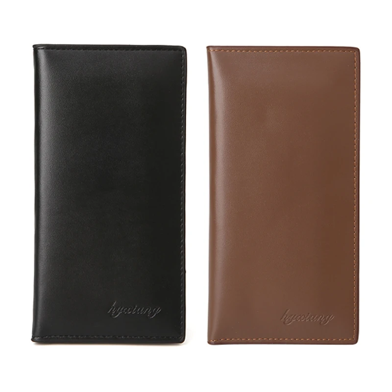 New Mens Womens Black PU Leather Cash Card Holder Purse Clutch Long