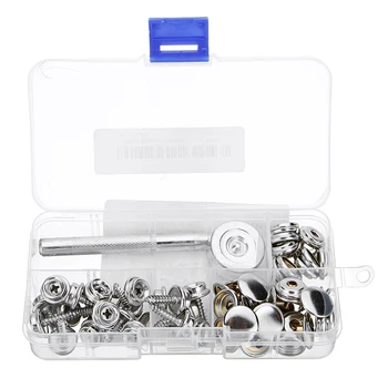 

5/8" 20Pcs Screw Buckle Snap Buttons Press Studs Snap Fastener Sewing Clothing Craft DIY Fixing Tool
