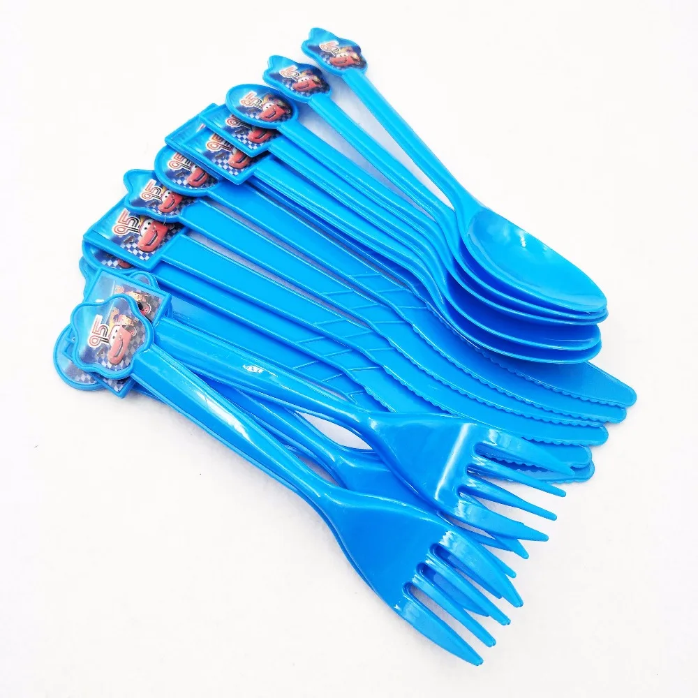 

30pcs Disposable Plastic Spoons Birthday Decoration Kids Babyfavor Supplies Favors Set