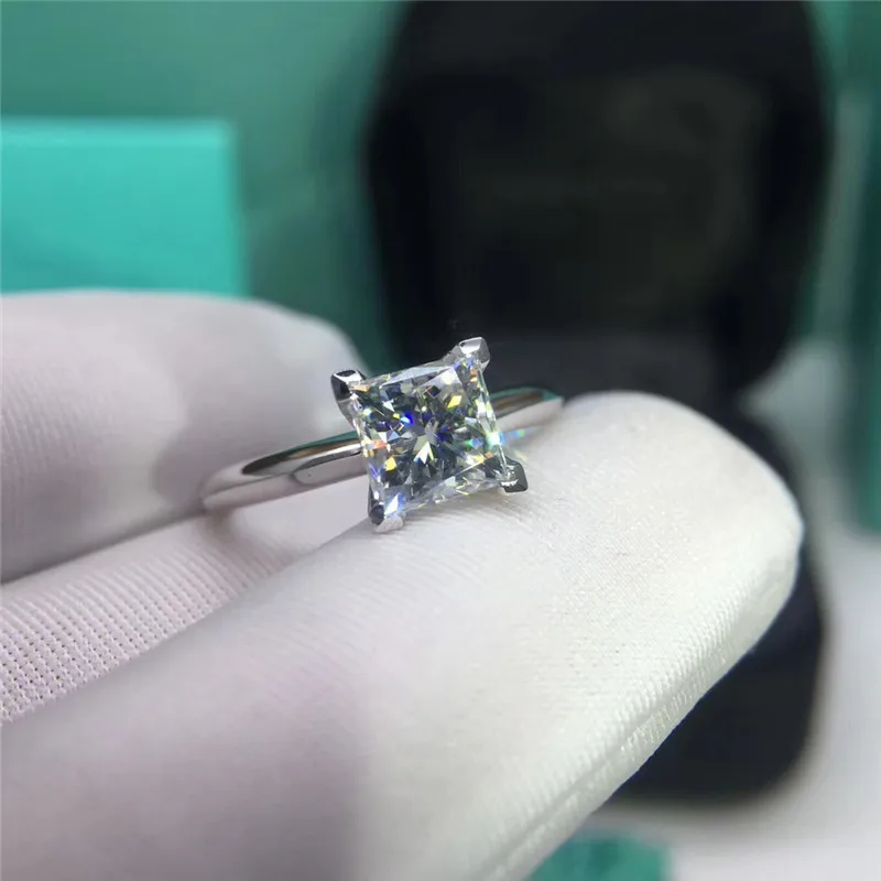 Женское и мужское обручальное кольцо из 100% цельного серебра 925 пробы 0 8ct Sona 5A с