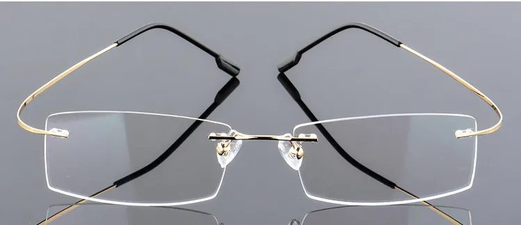 Ультра-светильник, мужские титановые очки для чтения без оправы, wo, мужские очки для чтения без оправы из сплава, очки для дальнозоркости+ от 1,00 до+ 6,00