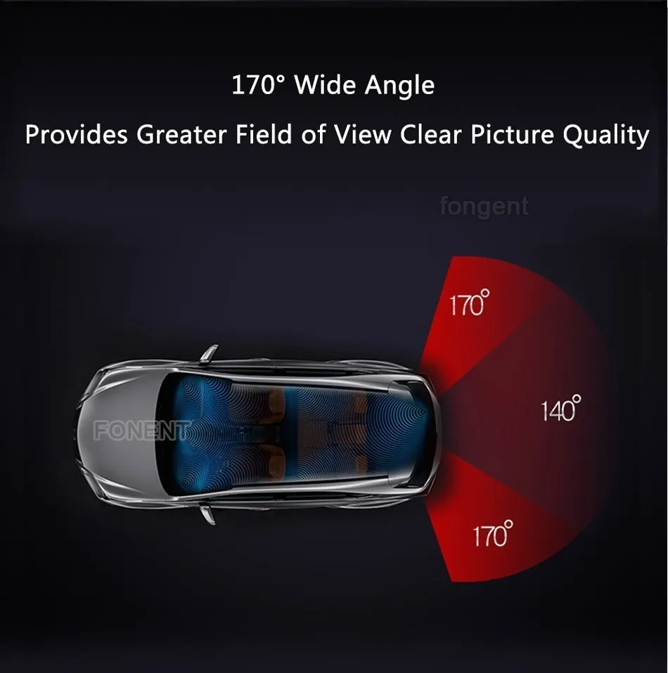 Fongent, Универсальная автомобильная камера заднего вида, рыбий глаз, Hd объектив, резервное копирование, автомобильная парковочная камера для микроавтобуса, 170 градусов, ангел