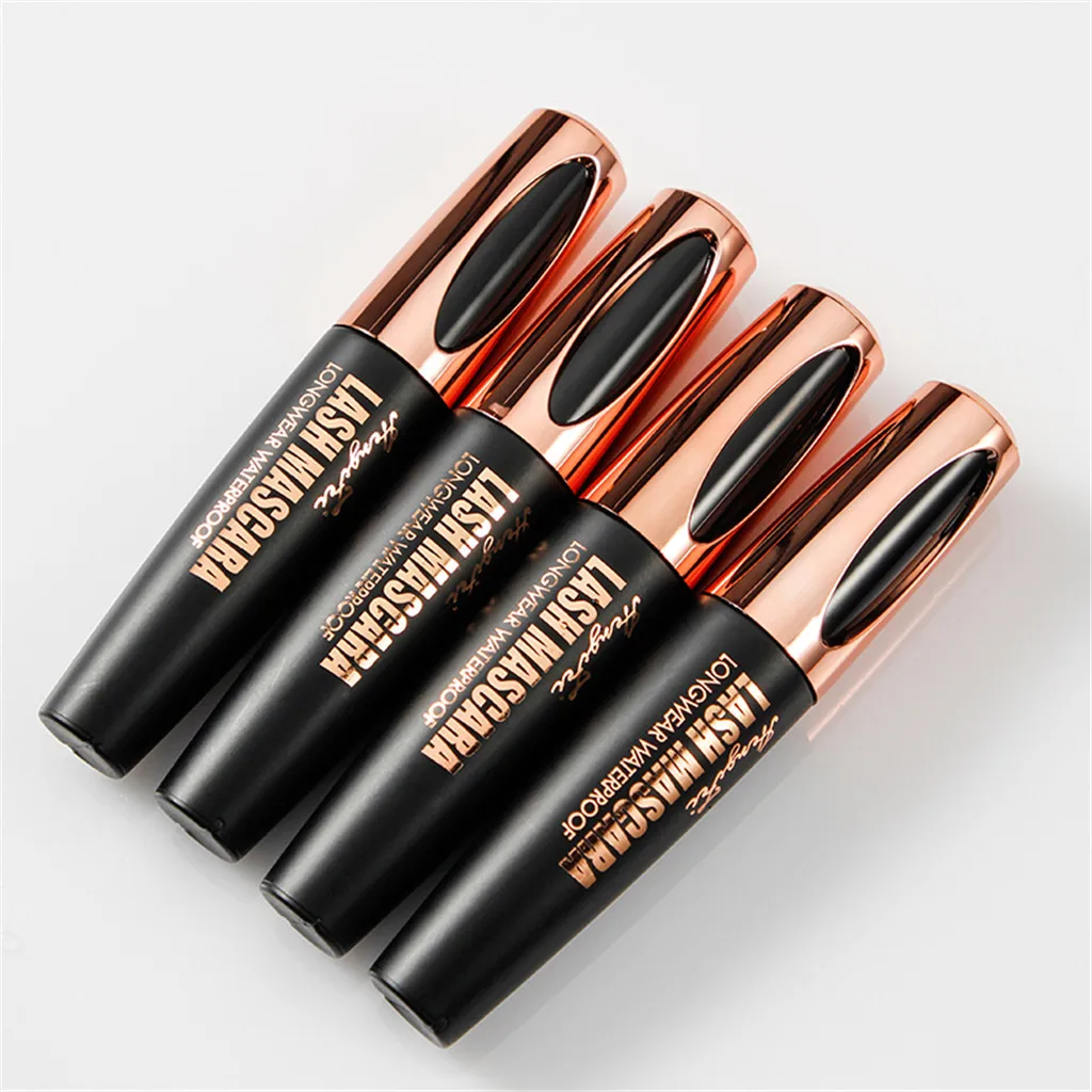 4D Smudge-proof Mascara Black Waterproof Makeup Eyelash Long Curling Mascara Eye Lashes Extension