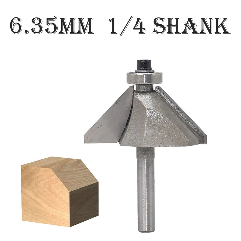 

Woodworking Carving Tool 1/4 1/2 inch Chamfer Router Bit 45 Degree 6.35mm/12.7mm Lock Miter Milling Cutter mill tool 80824