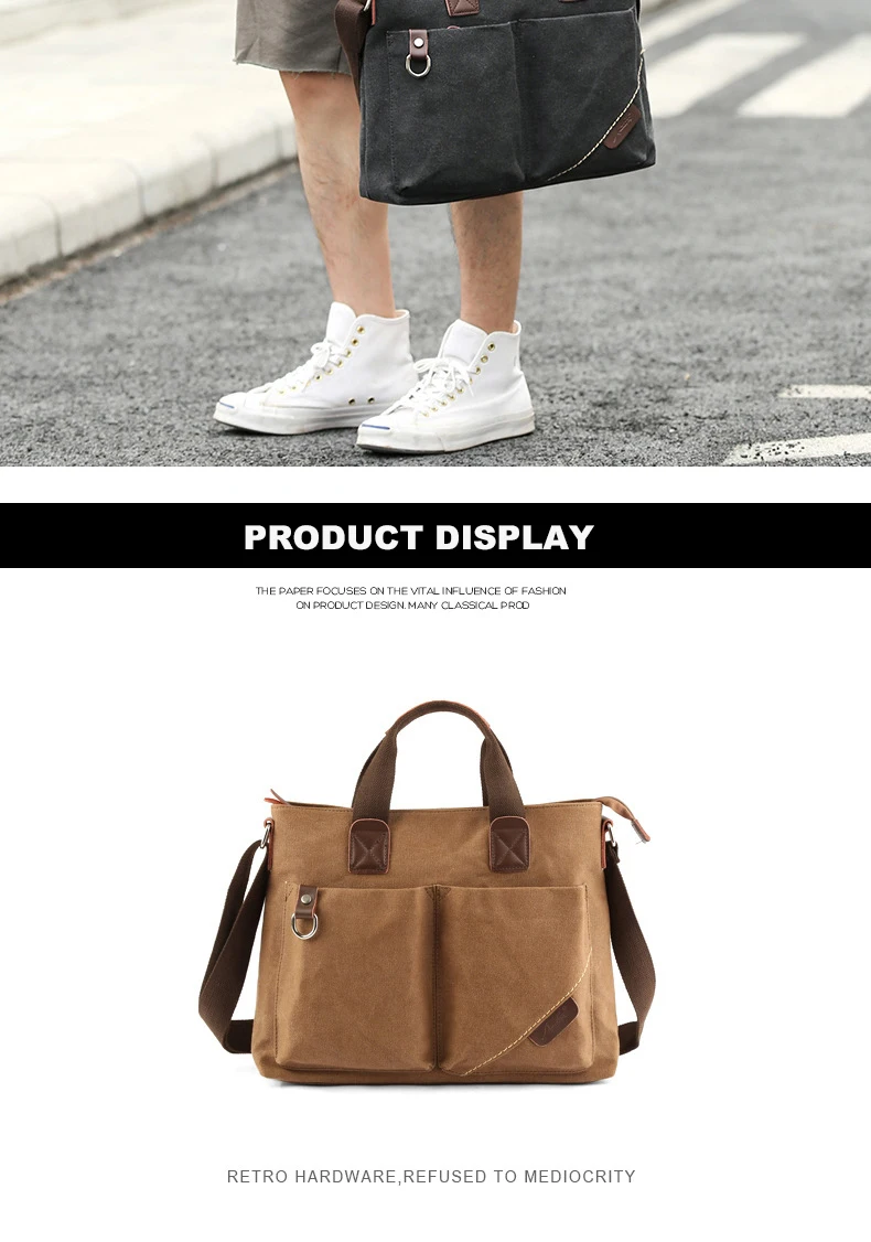 ATAXZOME модная мужская сумка, высокое качество, холщовые портфели, износостойкие Легкие мужские деловые сумки, подарок для мужчин B1028