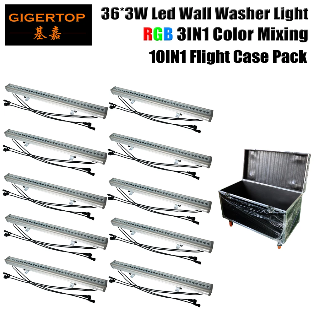 Freeshipping 10 Unit RGB LED Wall Washer Waterproof 36x3W Linear Type Light 24VDC Led Stage Lighting For wall/building/ceiling