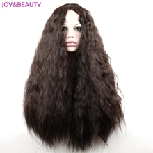 JOY& BEAUTY 2" Длинные Синтетические высокотемпературные волокна волос Длинные вьющиеся парик черный/коричневый микс женщин косплей парик