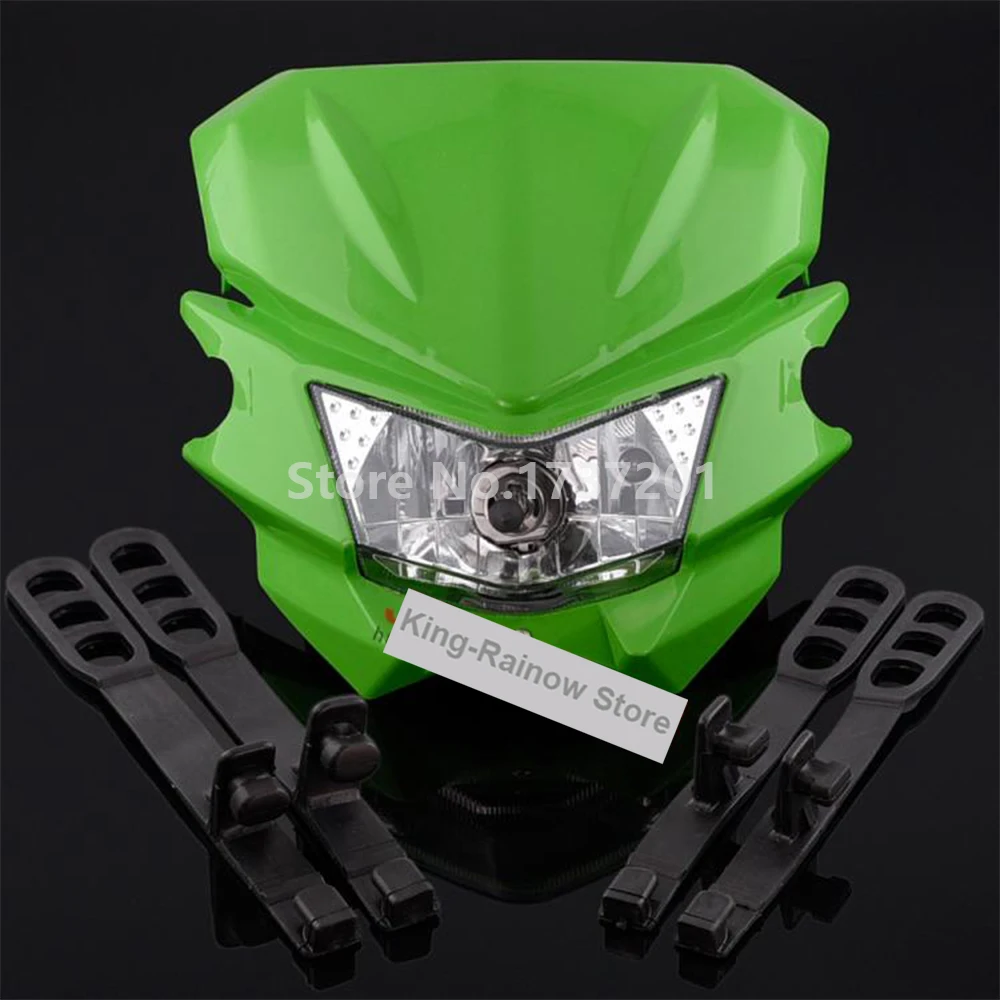 3 Colors Headlight Head Lamp Black Motorcycle Streetfighter Dirt Bike Klx Crm Xr Drz Rmz Rm250