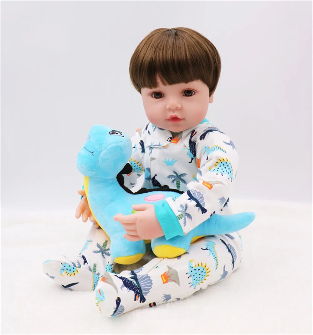

58cm vinyl Silicone Reborn Baby boy Doll Toy Vinyl children Toddler Babies doll gift bebe doll menino Fashion Birthday Xmas G