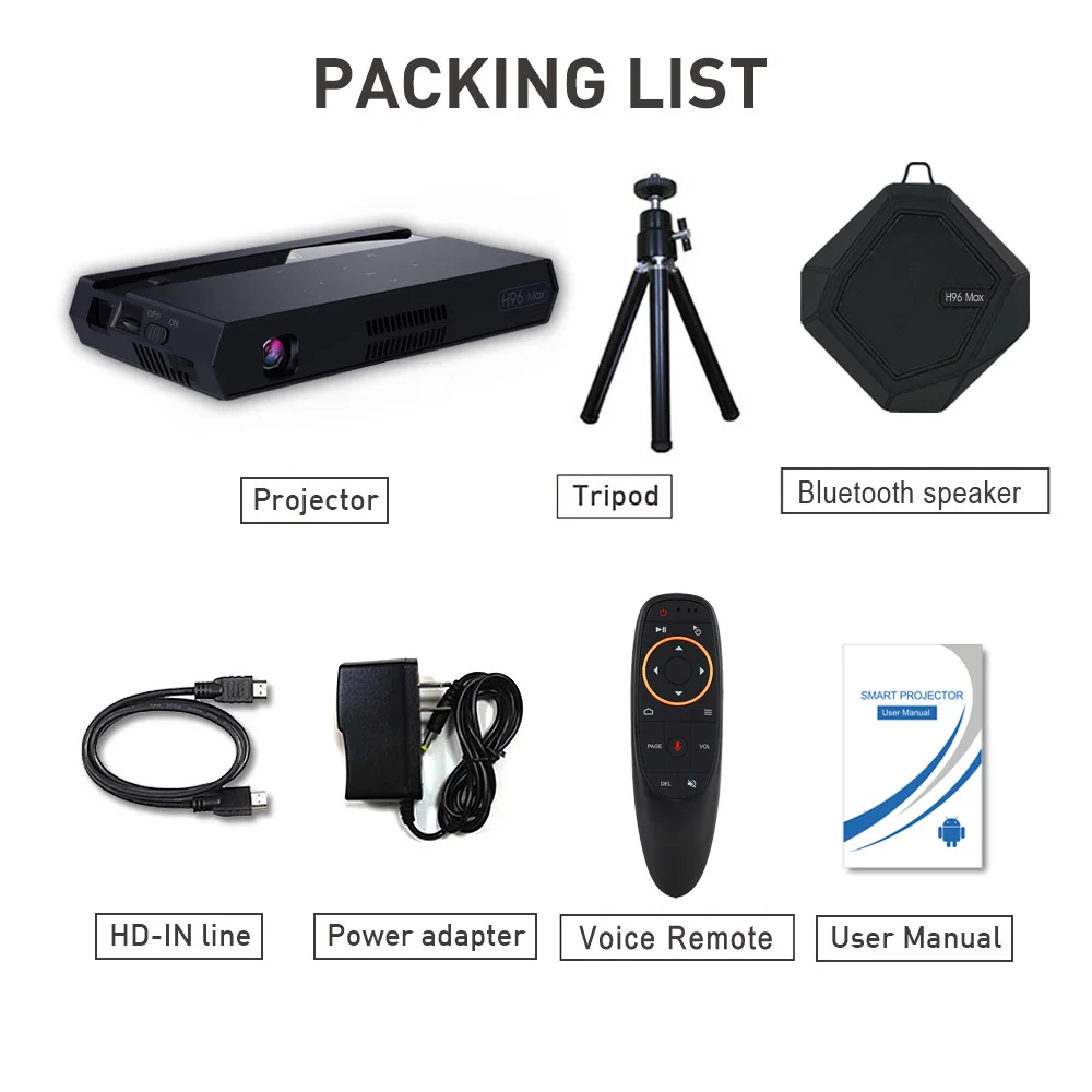 

H96 MAX project 2G+16G Amlogic S912 bluetooth4.1 150 lumens Android6.0