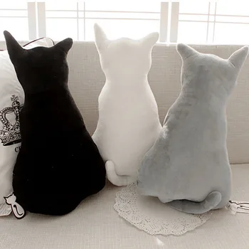 

45cm Super Cute Soft Plush Back Shadow Cat Seat Sofa Pillow Cushion Stuffed Toy