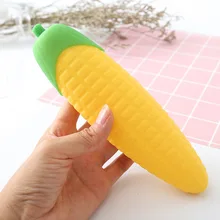 Cute Corn Pencil Case Silicone Carrot Banana pen bag box Stationery pouch for girls boys gift office school supplies zakka