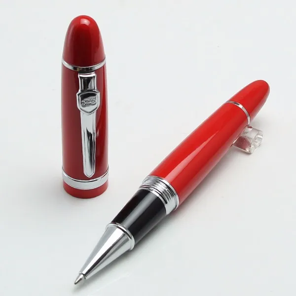 Jinhao 159 Sex Red and Silver Clip Thick Body Ballpoint Pen with 0.7mm ...
