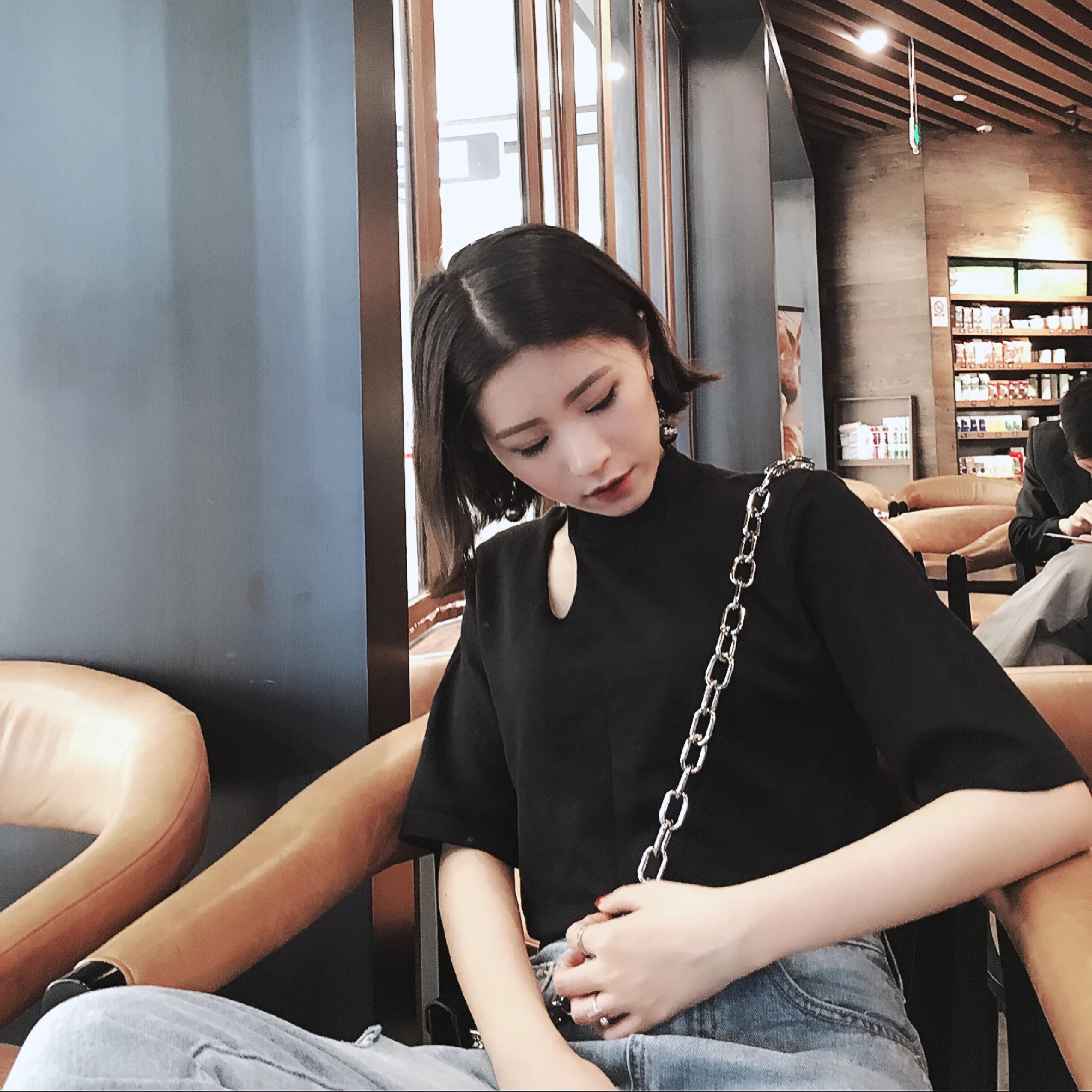 YouGeMan женская рубашка Топ 2019 весна лето корейский стиль Ulzzang Harajuku кольца футболка