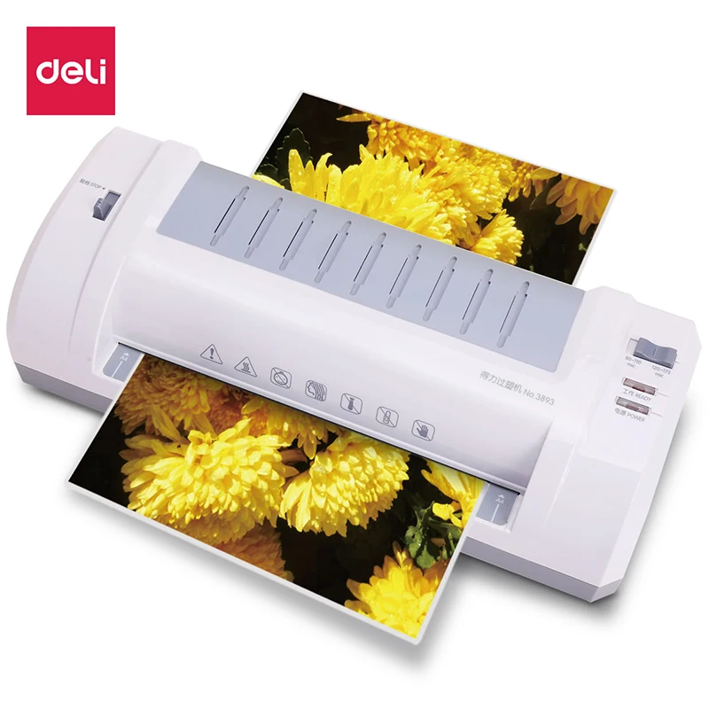 Deli 3893 Quality A4 Laminating Machine For Paper Photo Card Thermal