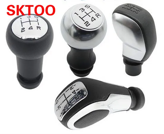 

SKTOO 5 Speed Stainless Steel Manual Gear Shift Knob VTS Sports Lever HandBall for Peugeot 106 206 306 406 107 207 307 407