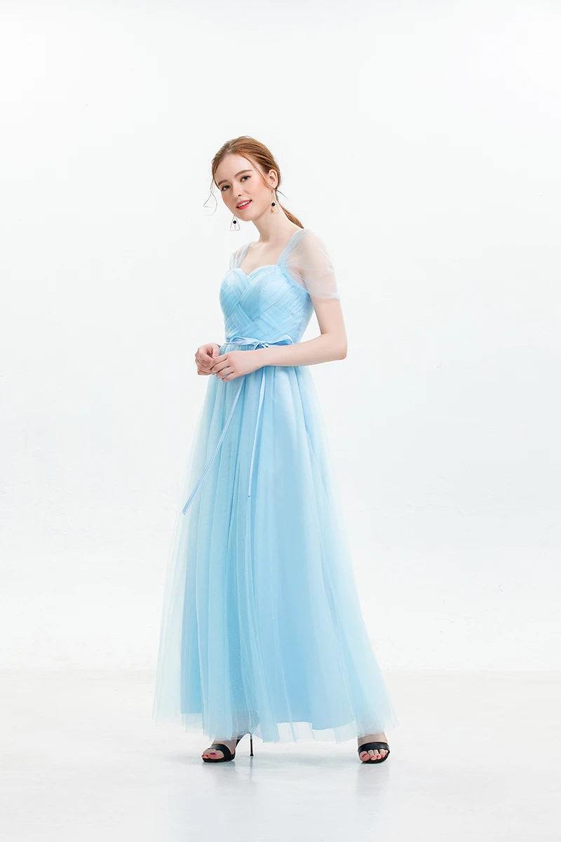 Maxi Dress Bridesmaid Dresses 2019 New Style Women Wedding Party Prom Dresses Back of Bandage