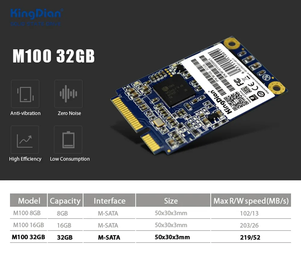 M100-32GB) Kingdian бренд завод прямой 32G Мини SATA SSD жесткий диск mSATA SSD 32GB