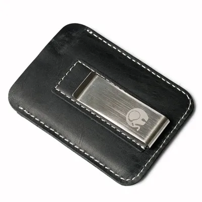 

Wholesale Genuine Leather Money Clip Metal man Card Pack Slim Bills Cash Clips Clamp for Money Thin Billfold Holder Cheap NEW
