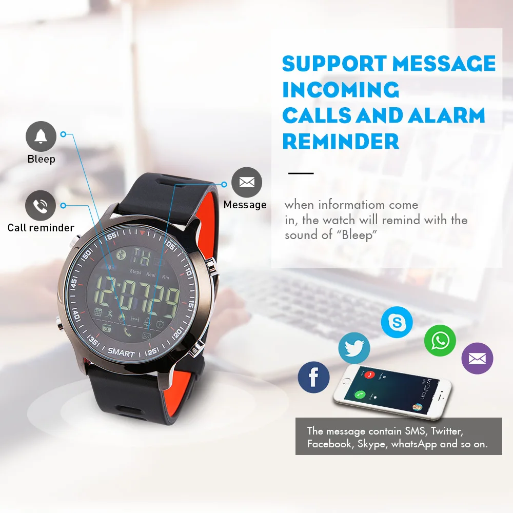 Aowo X7 Смарт часы Для мужчин Водонепроницаемый SmartWatch 5ATM IP68 умная электроника
