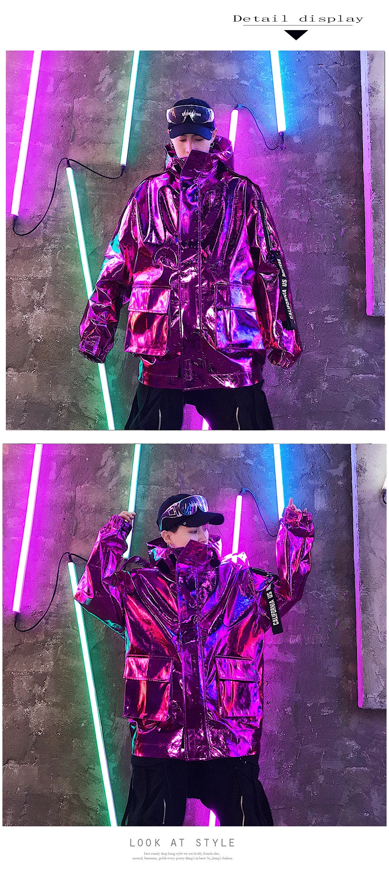 Новая Осенняя мужская Светоотражающая куртка-бомбер в стиле хип-хоп куртка из искусственной кожи уличная свободная Мужская ветровка куртки и пальто для мужчин