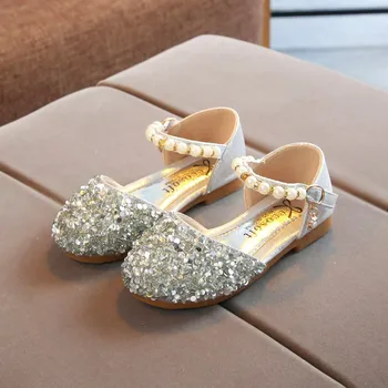 

girls shoes Toddler Infant Kids Baby Girls Pearl Bling Sequins Single Princess Shoes kız bebek ayakkabı6.718