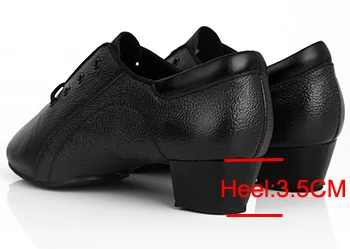 Мужская обувь для латинских танцев, бальных танцев, танго, танцевальные кроссовки из натуральной кожи, обувь для упражнений на шнуровке на низком каблуке