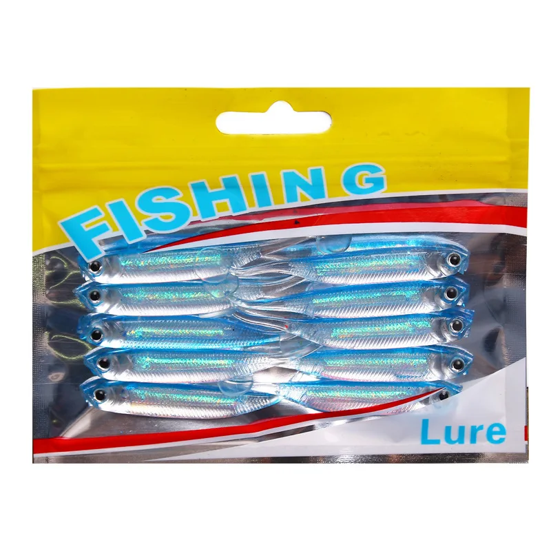 FIshing Lure Colorful Soft Lure 2.2g/7cm 10/PCS Freshwater Sea Fishing Artificial Bionic Fish Bait Fishing Tackle jooyoo
